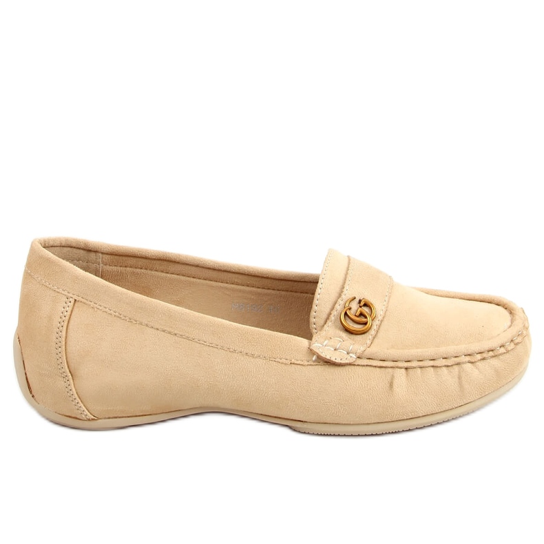 Women's beige loafers H8192 Beis
