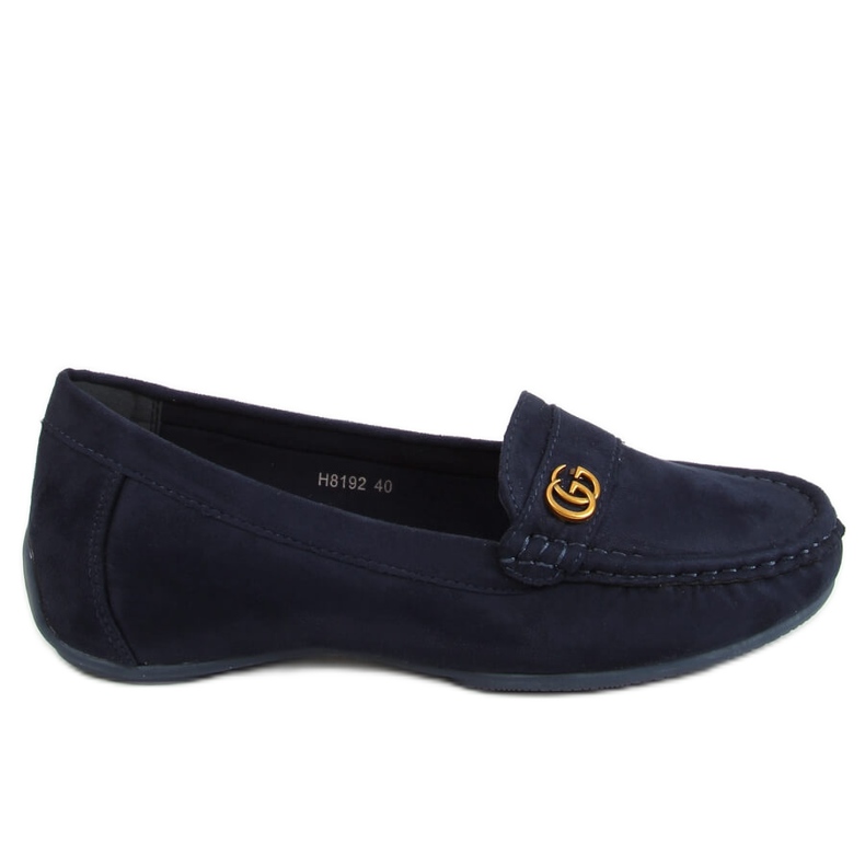 Women's navy blue loafers H8192 Azul