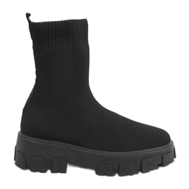 Black PP01P Black sock boots