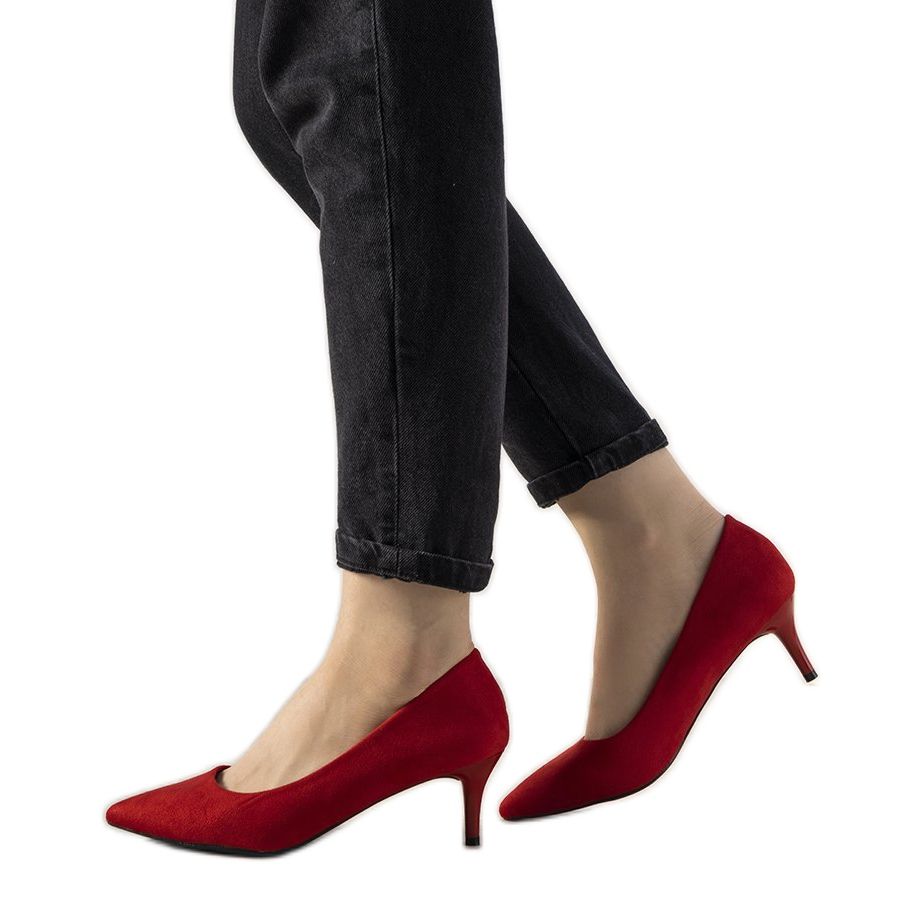 Dark hot sale red pumps