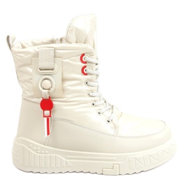 Women's beige snow boots NB509P Beige