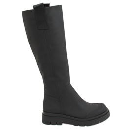 Black women's black boots QT27P Black