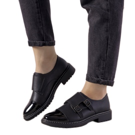 Black slip-on shoes with GF-FD9 studs Black slip-on shoes with GF-FD9 studs