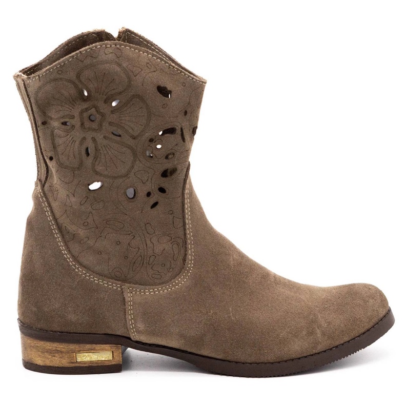 Olivier Comfortable Jess brown openwork boots Olivier Comfortable Jess brown openwork boots