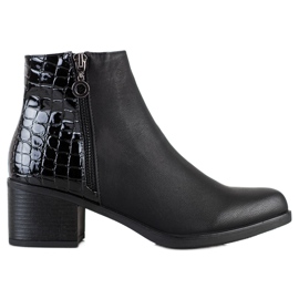 J. Star Boots With Snake Print Insert black J. Star Boots With Snake Print Insert black
