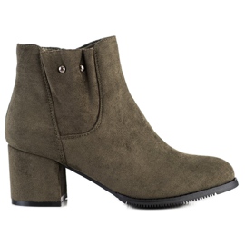 J. Star Casual Suede Booties green J. Star Casual Suede Booties green