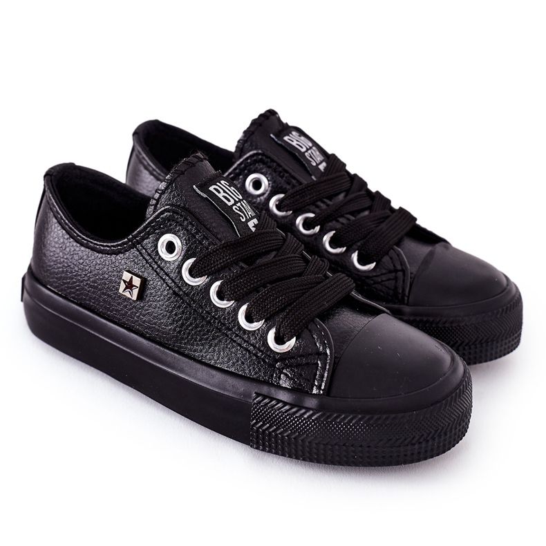 Children's Leather Sneakers Big Star FF374304 Black