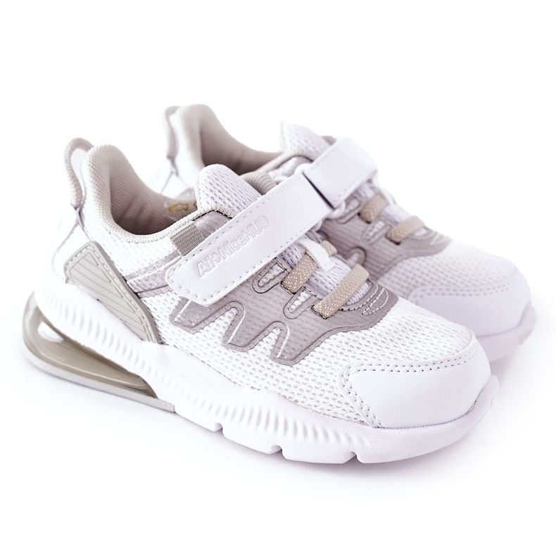 Children's Sport Shoes With Velcro ABCKIDS White-Silver Children's Sport Shoes With Velcro ABCKIDS White-Silver