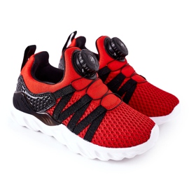 Children's sports shoes with ABCKIDS red knob black