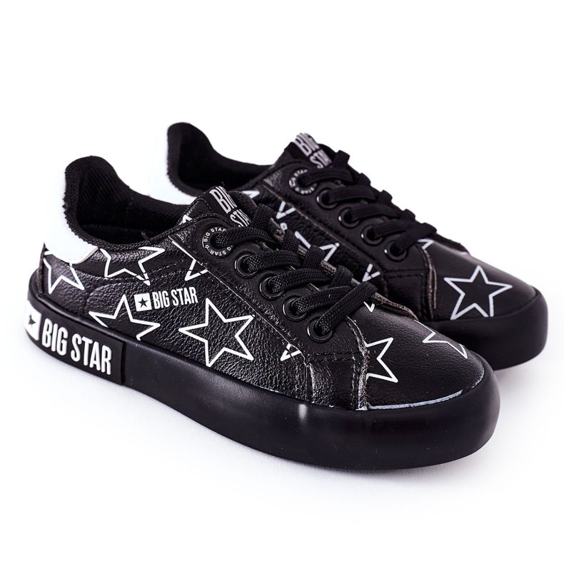 Children's Leather Sneakers Big Star II374002 Black