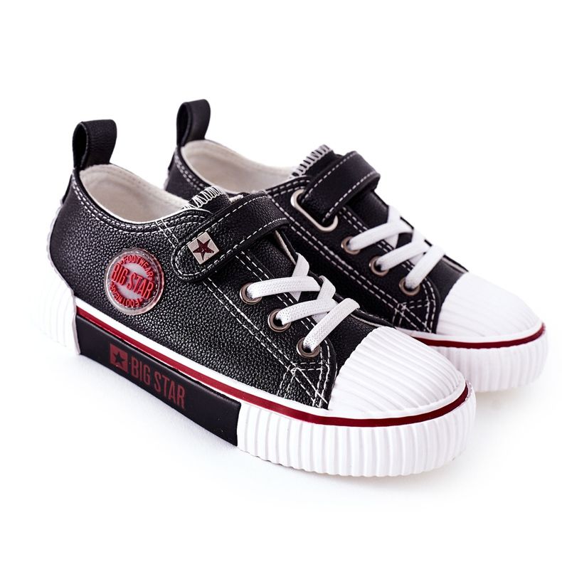 Children's Leather Sneakers Big Star II374042 Black