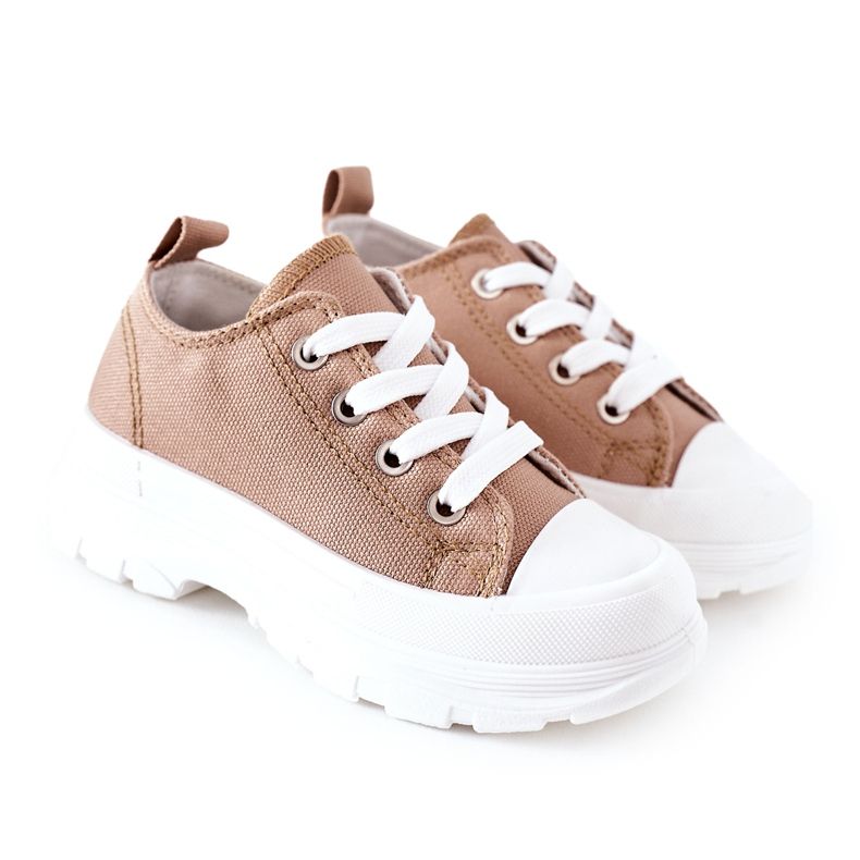 FR1 Children's Sneakers Beige Travel Time