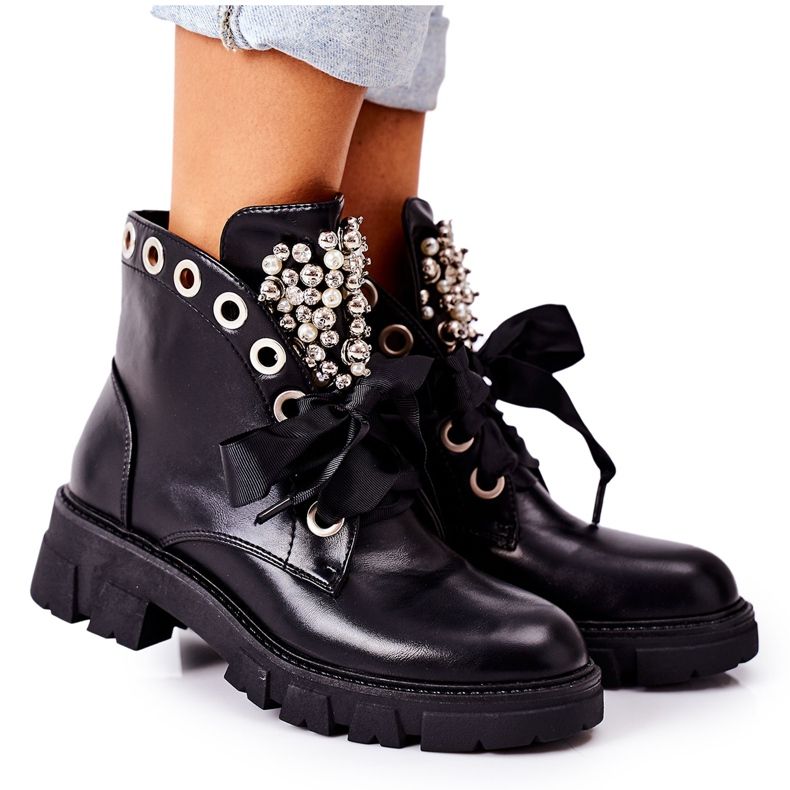 PS1 Warm Workers With Metal Pearls Black Perla