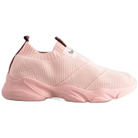 SHELOVET Pink Fashion Slip-On Sneakers SHELOVET Pink Fashion Slip-On Sneakers