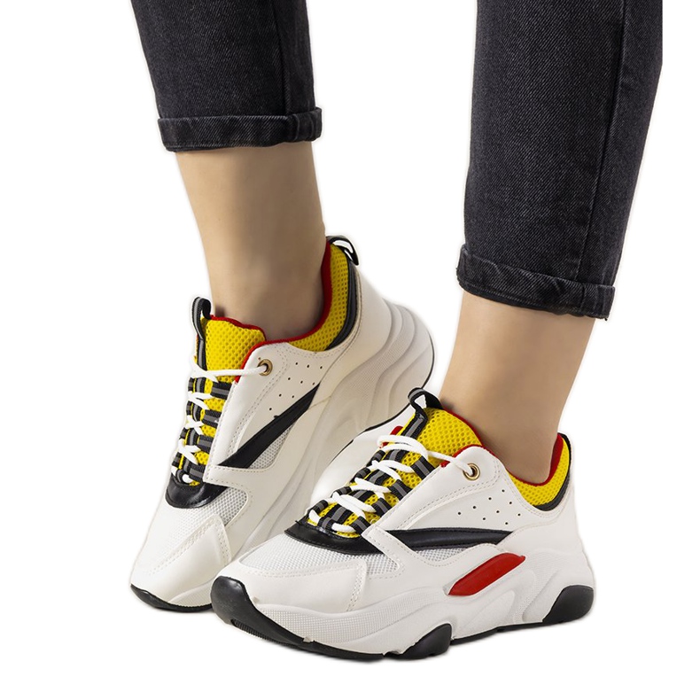 PA1 Hours white sneakers black yellow