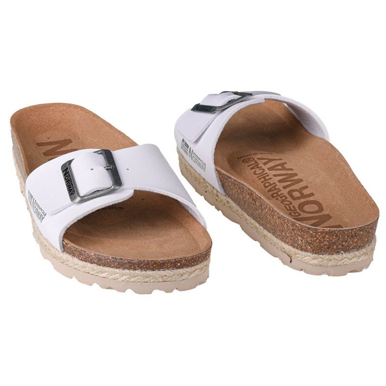 Slippers Geographical Norway Sandalias Bios Pala Hebilla W GNW20419-17 white