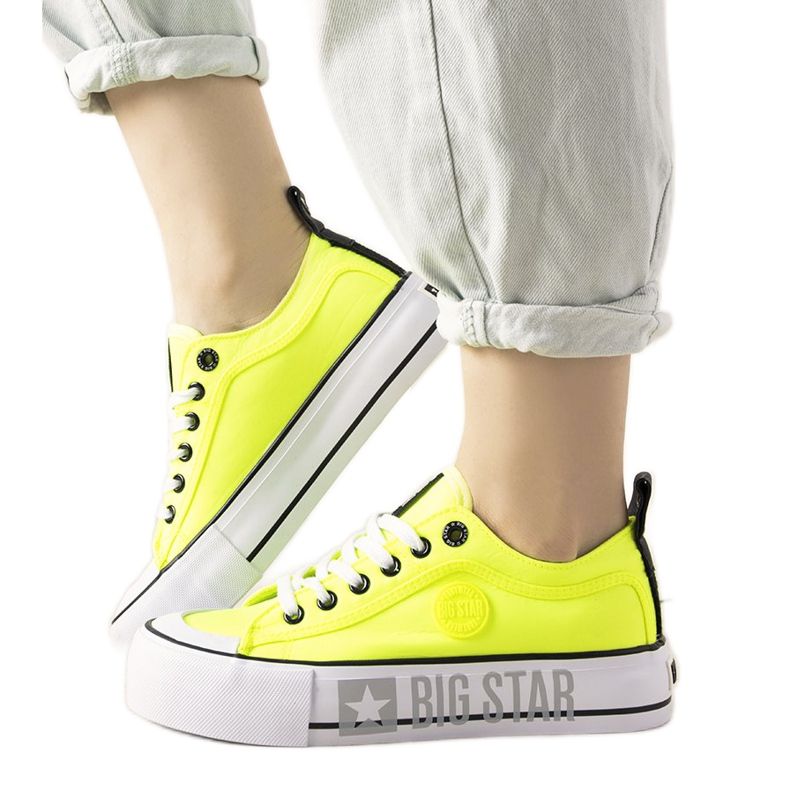Alexa yellow neon sneakers Big Star for women