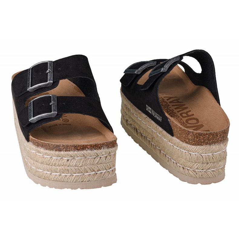 Slippers Geographical Norway Sandalias Plataforma Comoda W GNW20405-01 black