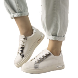 Matt white sneakers with a white Shift sole