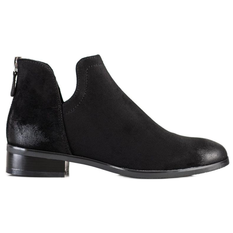 Suede boots with a cut-out VINCEZA black