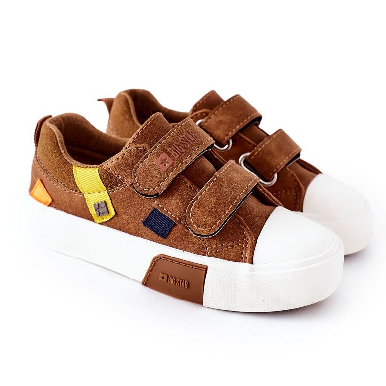 Children's Sneakers With Velcro Big Star II374017 Camel brown brown
