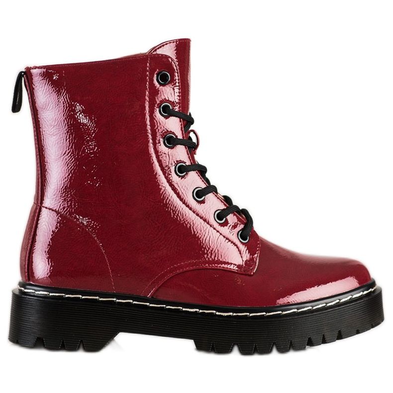 S. BARSKI Lace-up boots on the S.BARSKI platform red