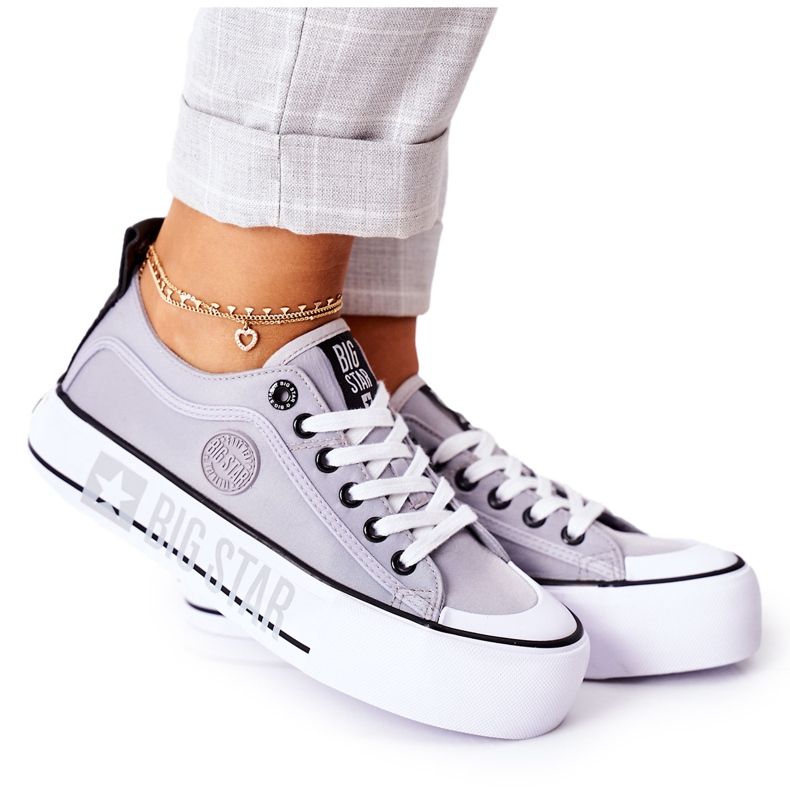 Sneakers On the Big Star II274023 Gray platform grey