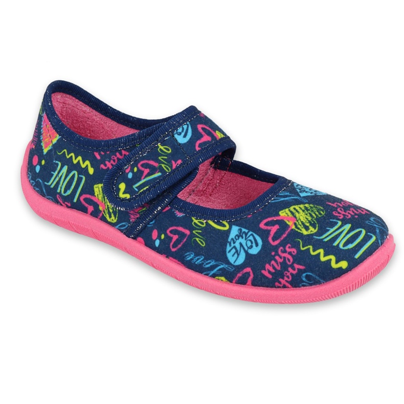 Befado children's shoes 945Y423 navy blue pink