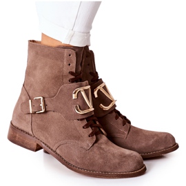 Women's Boots Suede Brown Nicole 2676