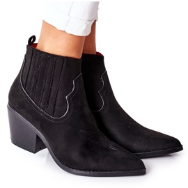 Women's Cowboy Boots Suede Black Beamhurst