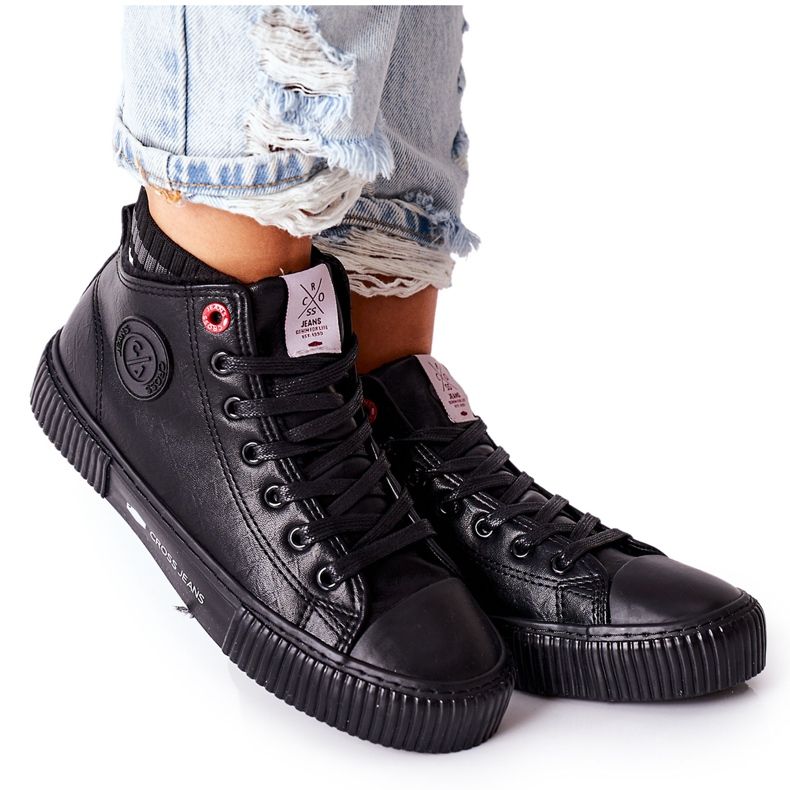 Women's Sneakers Cross Jeans High Black II2R4021