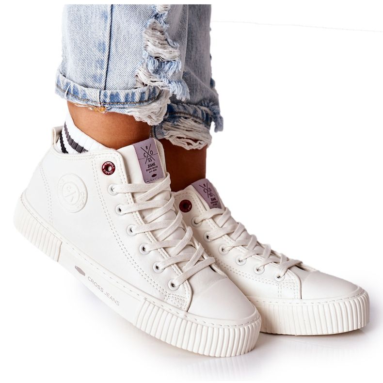 Women's Sneakers Cross Jeans High White II2R4022