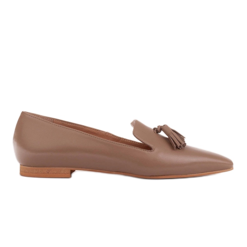 Marco Shoes Women's lords ballerinas with fringes beige