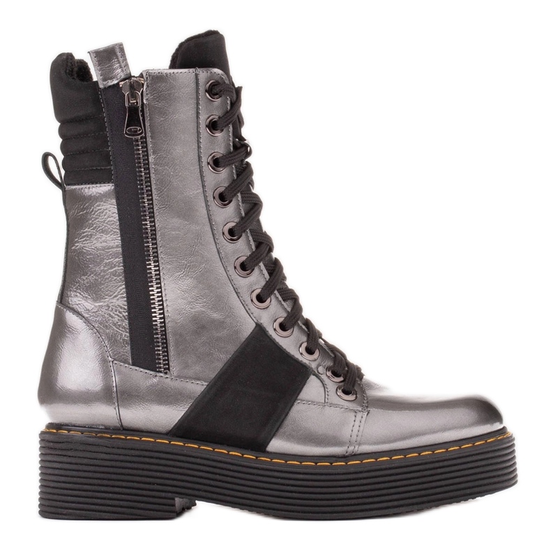 Marco Shoes Paola lace-up boots grey