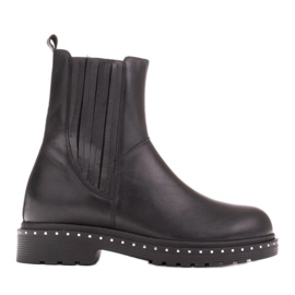 Marco Shoes Costanza boots with silver studs black