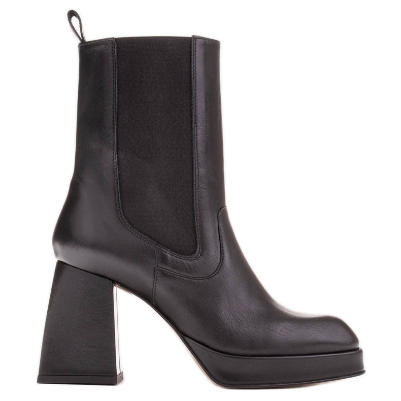 Marco Shoes Platform ankle boots with rubber in the upper black