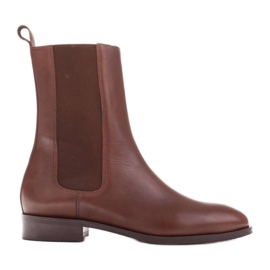 Marco Shoes Sofi Chelsea boots with rubber in the uppers brown