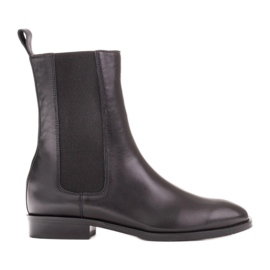 Marco Shoes Sofi Chelsea boots with rubber in the uppers black