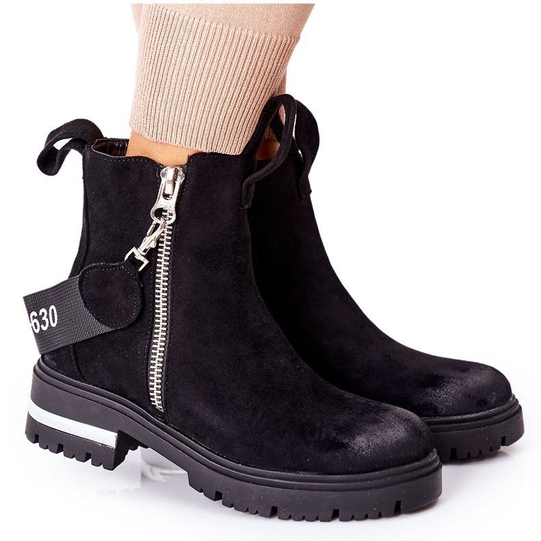 PS1 Black Cortona Black Warm Boots With Zipper