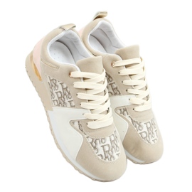 Beige sports shoes B0-907 Beige