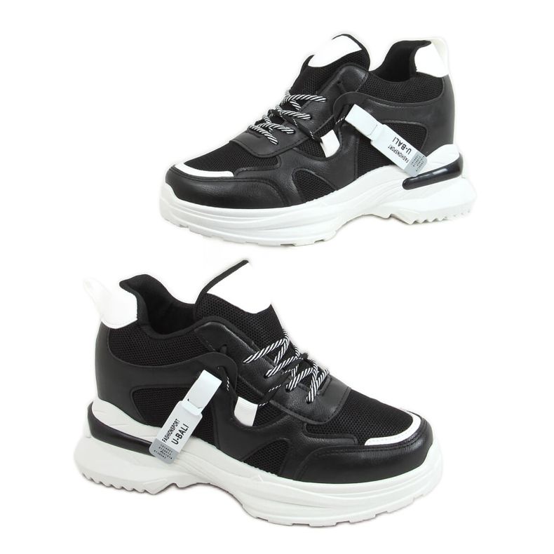 Black 2D12YD0190-01 Black wedge sports shoes Black 2D12YD0190-01 Black wedge sports shoes