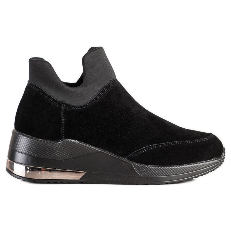 Filippo Leather Sneakers On A Zipper black