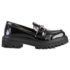 SHELOVET Moccasins On The Fashion Platform black SHELOVET Moccasins On The Fashion Platform black