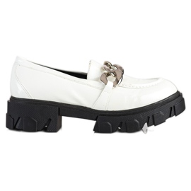 SHELOVET Fashionable white loafers
