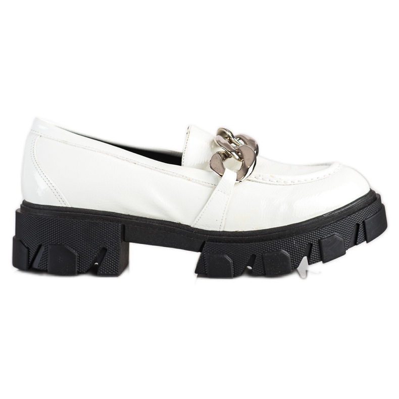 SHELOVET Fashionable white loafers