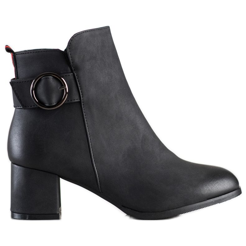 SHELOVET Casual high-heeled boots black