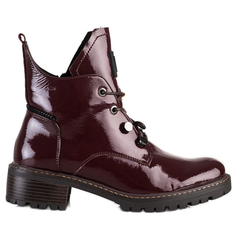 Comfortable maroon VINCEZA boots red