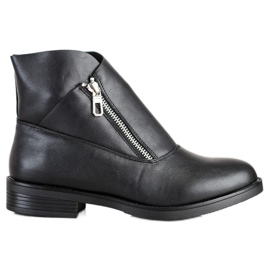 SHELOVET Black Booties On A Zipper