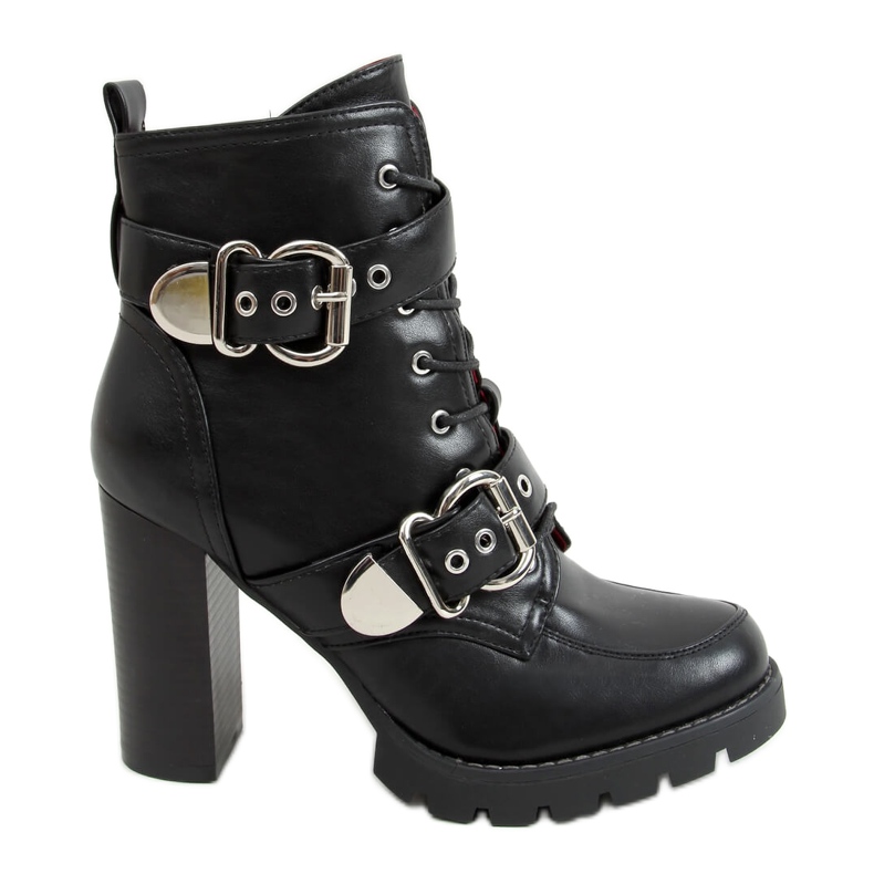 Black wide-heeled boots M556 Black Black wide-heeled boots M556 Black