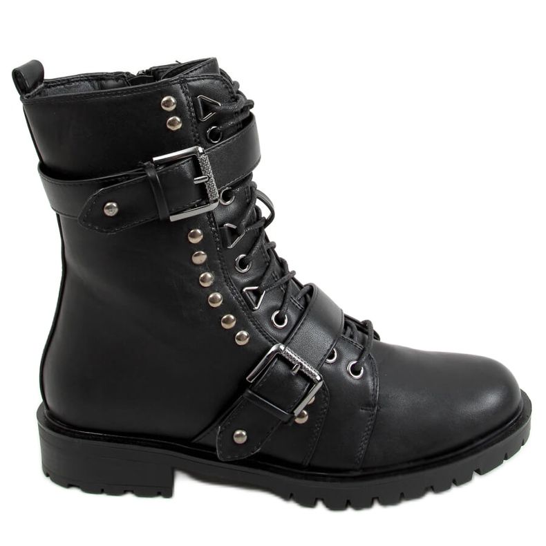 Black military boots B063-11 Black